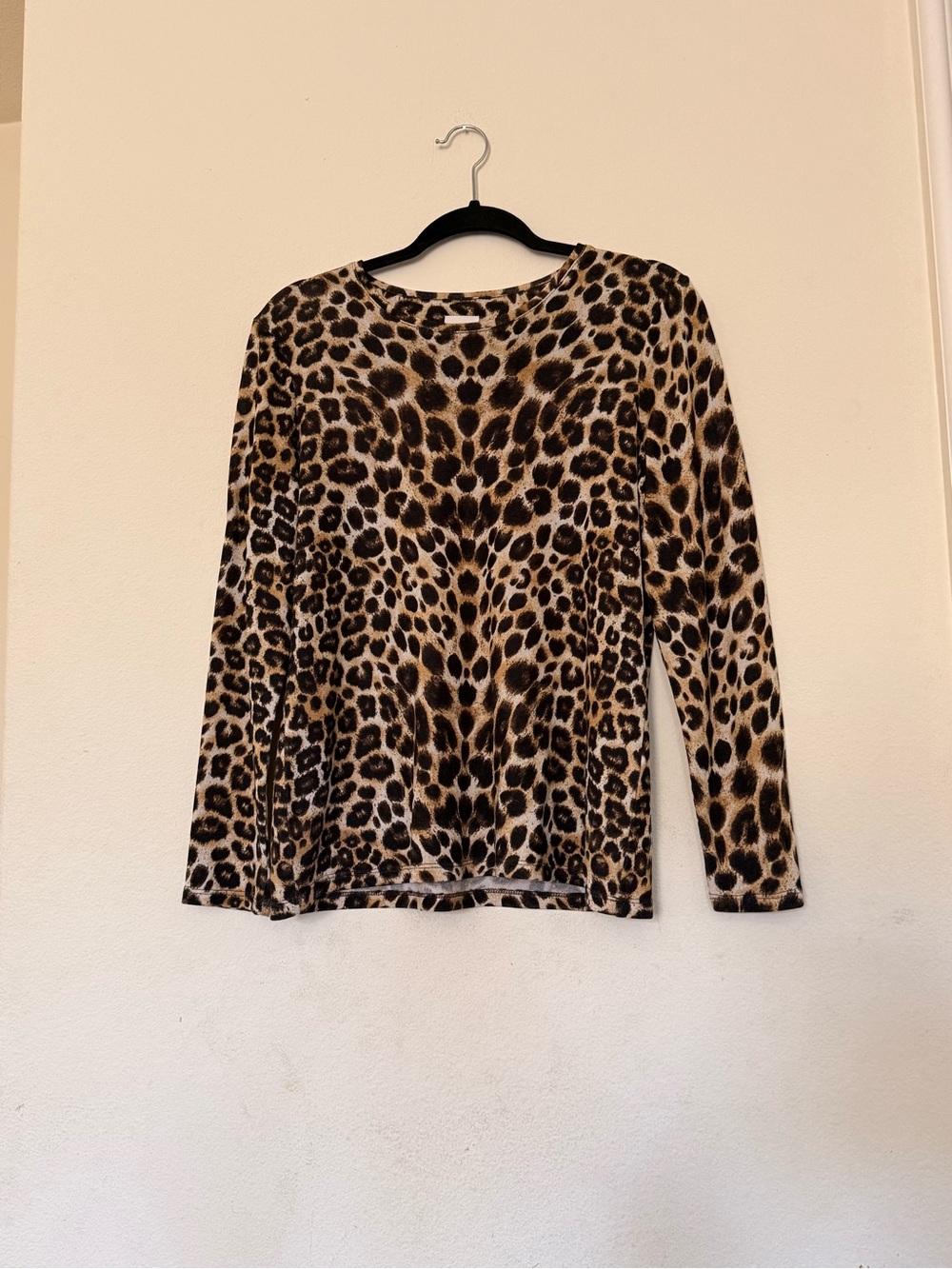 Chico’s Leopard Print Long Sleeve Women's Top